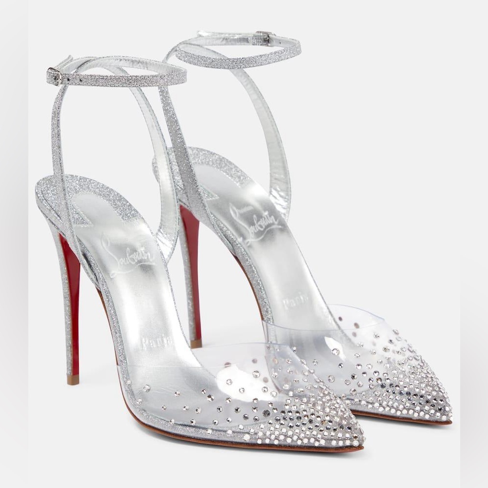 Christian Louboutin Glittering Silver Heels
